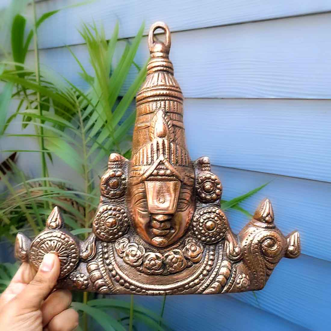 Sri Balaji Wall Hanging Idol | Venkateswara Swami Wall Statue | Tirupati Balaji Wall Hanging Murti | Religious & Spiritual Sculpture - for Gift, Home, Living Room, Office, Puja Room Decoration - 12 Inch