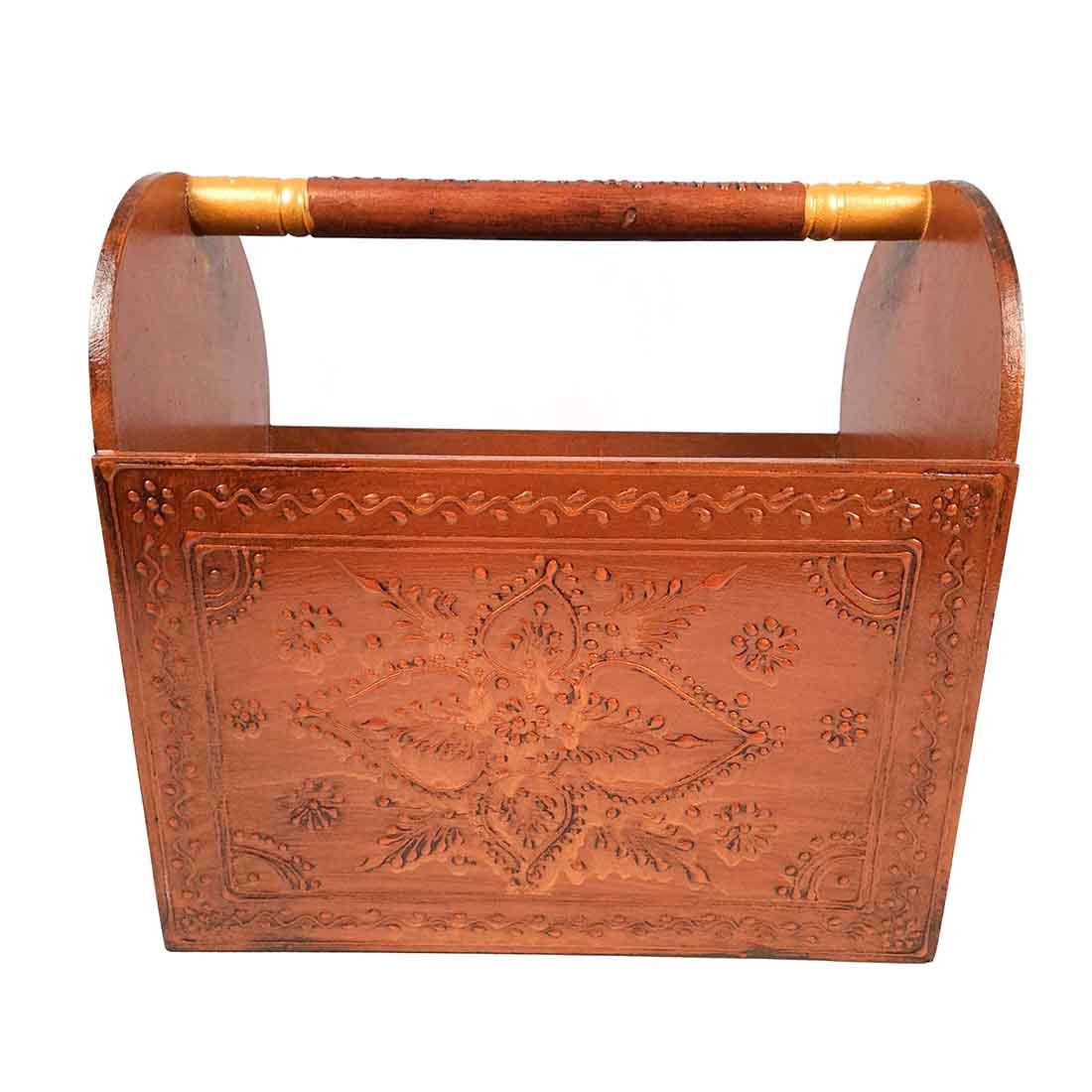 Newspaper Holder | Magazine Stand Cum Books Organizer | Letter Holders Rack Wooden - For Home Decor, Living Room, Table & Desk Organising, Office & Gifts - 12 Inch