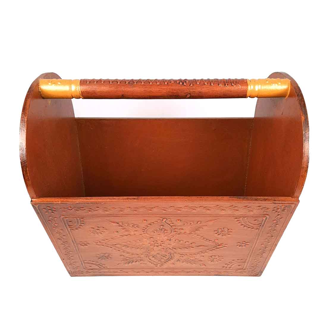 Newspaper Holder | Magazine Stand Cum Books Organizer | Letter Holders Rack Wooden - For Home Decor, Living Room, Table & Desk Organising, Office & Gifts - 12 Inch