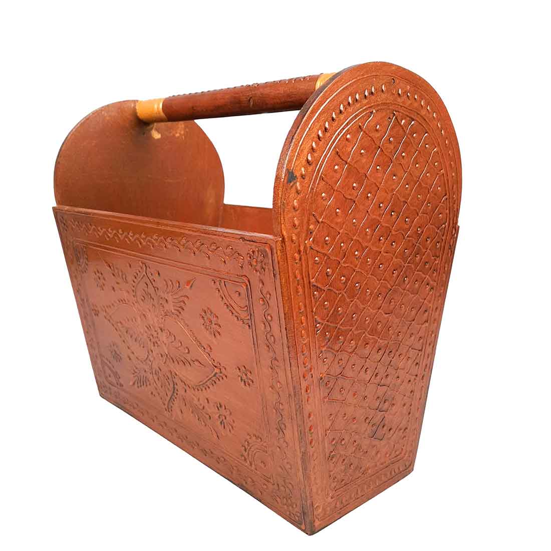 Newspaper Holder | Magazine Stand Cum Books Organizer | Letter Holders Rack Wooden - For Home Decor, Living Room, Table & Desk Organising, Office & Gifts - 12 Inch