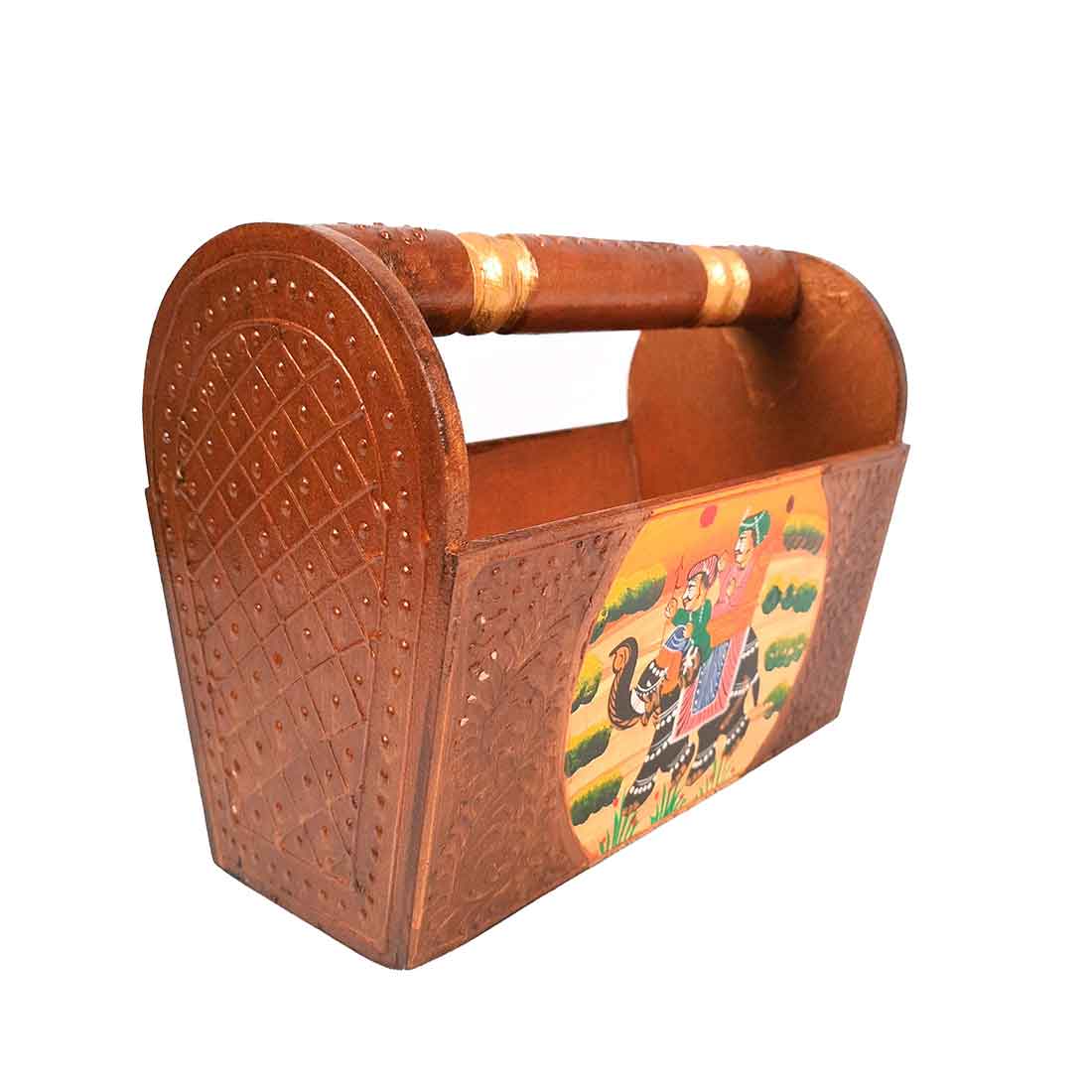 Newspaper Holder | Magazine Stand Cum Books Organizer | Letter Holders Rack Wooden - For Home Decor, Living Room, Table & Desk Organising, Office & Gifts - 9 Inch