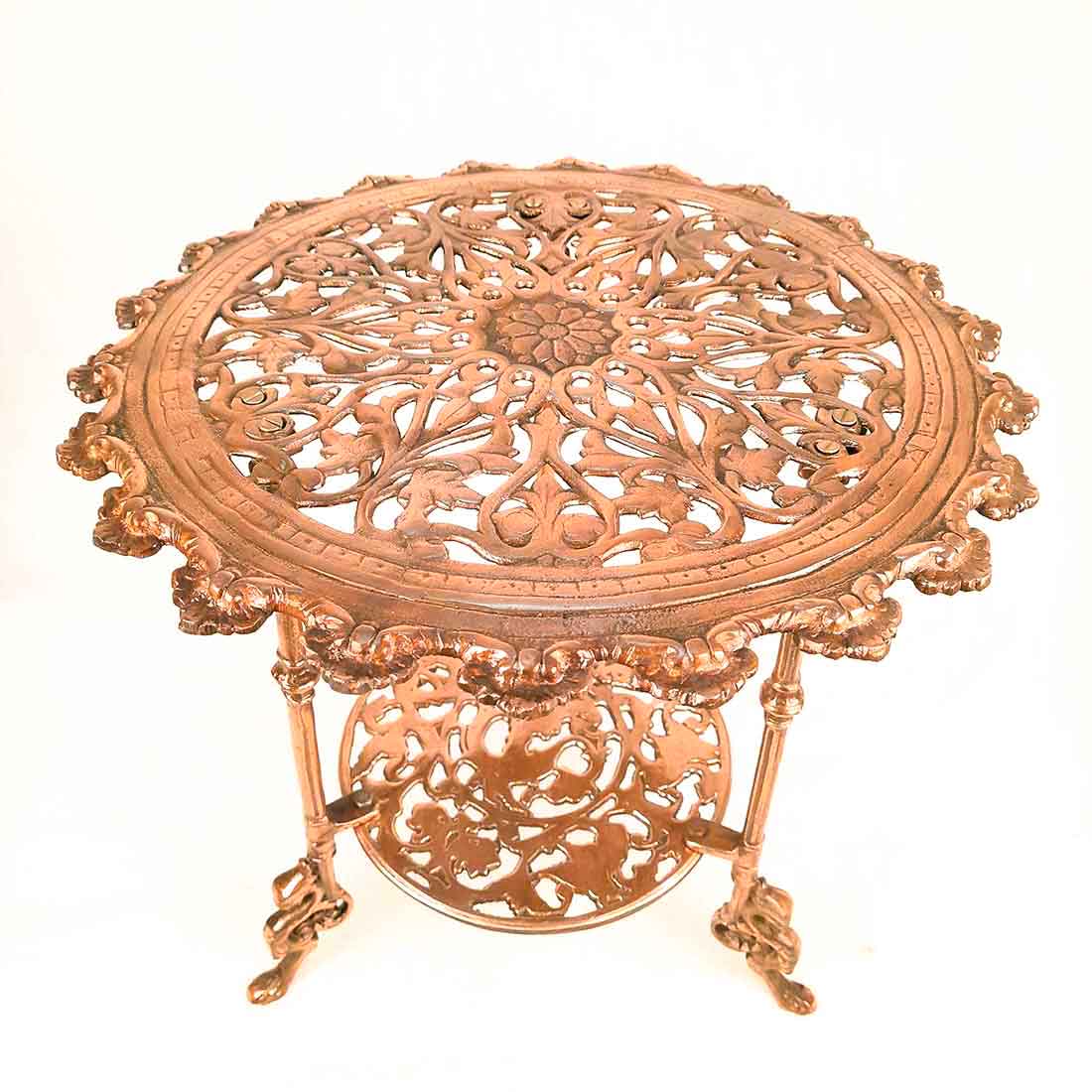 Side Table | End Table In Metal | Coffee Tables - for Living Room, Bedside, Sofa Side Stool, Corners, Home Decor & Gifts | Vintage Center Table - 17 Inch