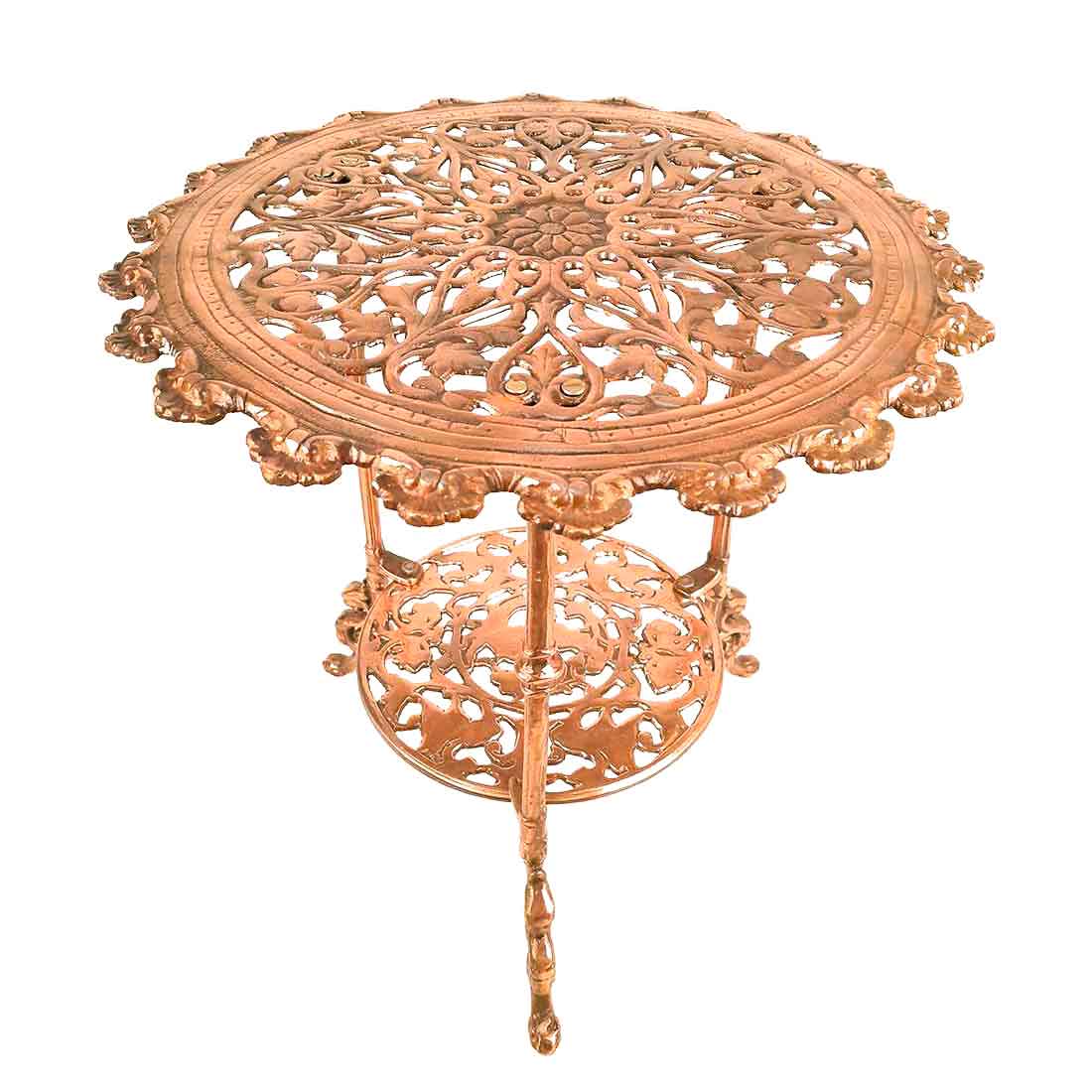 Side Table | End Table In Metal | Coffee Tables - for Living Room, Bedside, Sofa Side Stool, Corners, Home Decor & Gifts | Vintage Center Table - 17 Inch