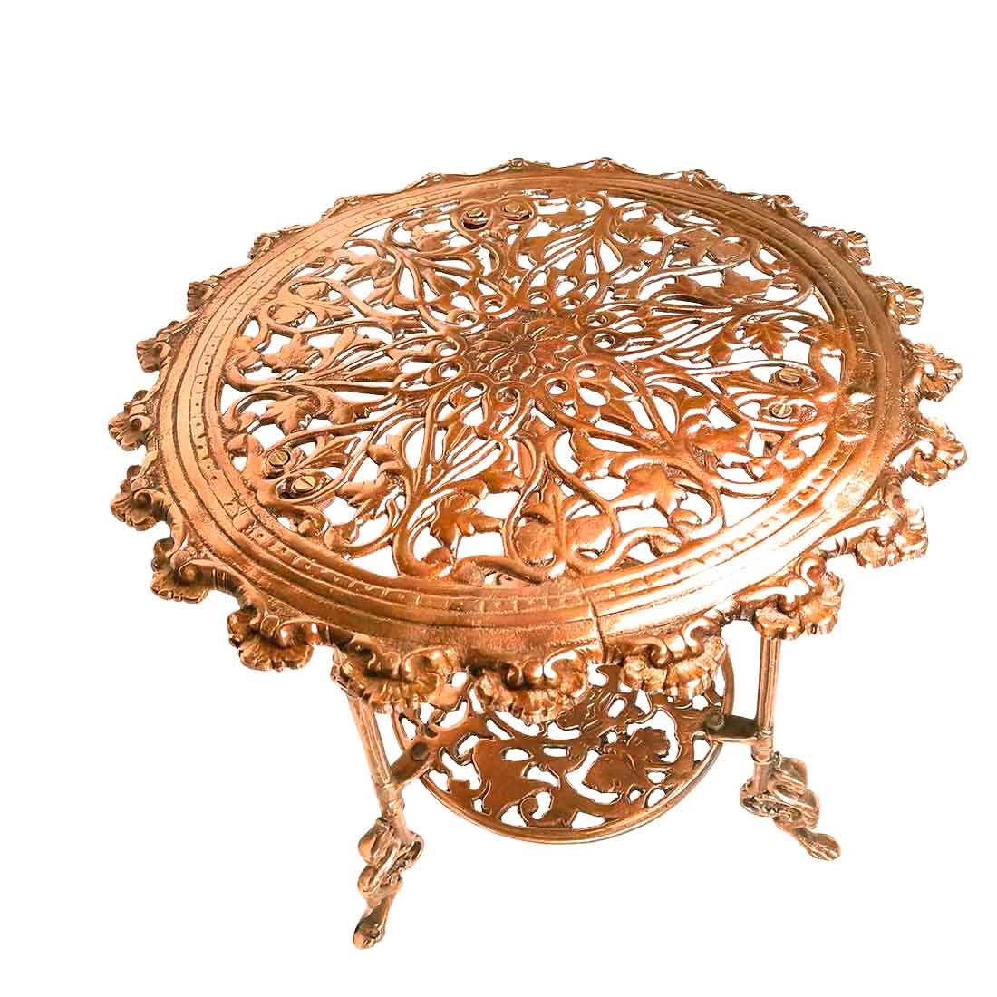 Side Table | End Table In Metal | Coffee Tables - for Living Room, Bedside, Sofa Side Stool, Corners, Home Decor & Gifts | Vintage Center Table - 17 Inch