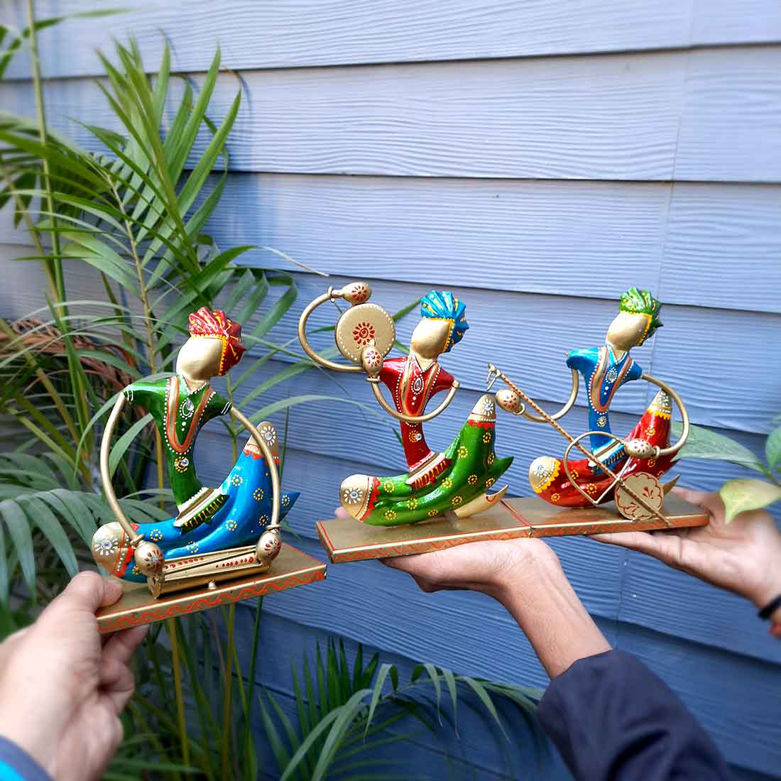 Rajasthani Musician Showpiece Set | Figurines with Luxurious Finish & Elegant Stone Work - for Home, Bedroom, Living Room, Office, Table Decor & Gifts - Apkamart #Style_Design 2