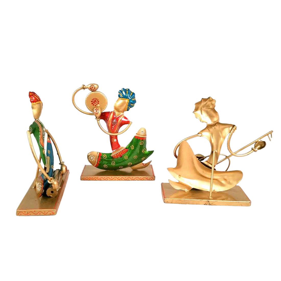 Rajasthani Musician Showpiece Set | Figurines with Luxurious Finish & Elegant Stone Work - for Home, Bedroom, Living Room, Office, Table Decor & Gifts - Apkamart #Style_Design 2