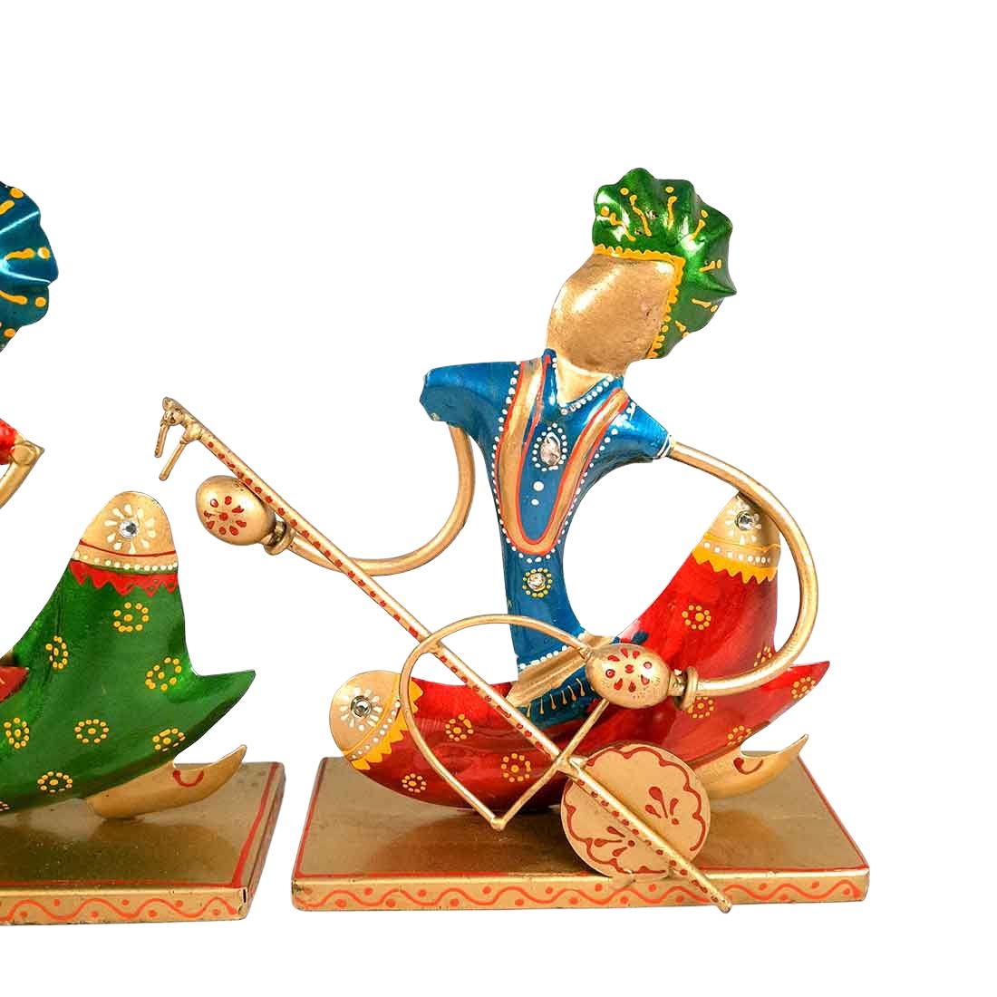 Rajasthani Musician Showpiece Set | Figurines with Luxurious Finish & Elegant Stone Work - for Home, Bedroom, Living Room, Office, Table Decor & Gifts - Apkamart #Style_Design 2