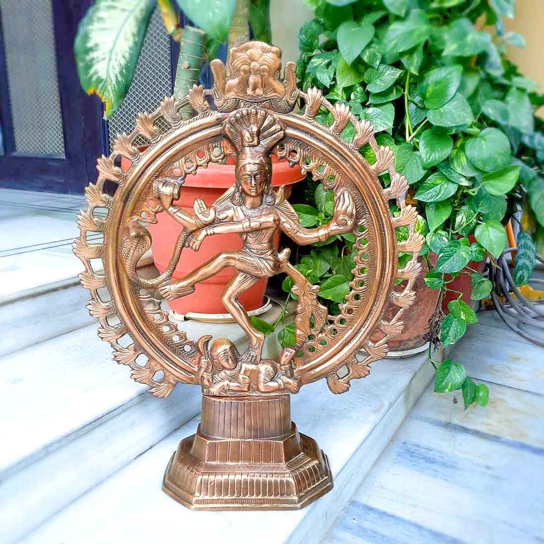 Natraj Statue - Nataraja Shiva Idol Murti - for Home, Puja, Living Room & Office | Antique Idol for Religious & Spiritual Decor - for Home, Puja, Living Room Decor & Gifts - 24 Inch