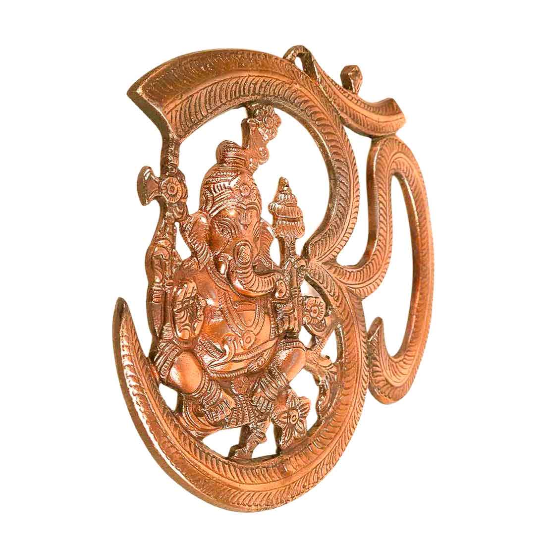 Ganesh Wall Hanging Murti | Ganesha With Om Wall Idol Decor - for Entrance Door | Ganesha Statue Hangings - for Home, Puja, Temple, Religious Decor & Gift - 10 Inch