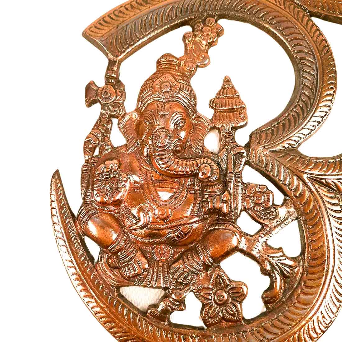 Ganesh Wall Hanging Murti | Ganesha With Om Wall Idol Decor - for Entrance Door | Ganesha Statue Hangings - for Home, Puja, Temple, Religious Decor & Gift - 10 Inch