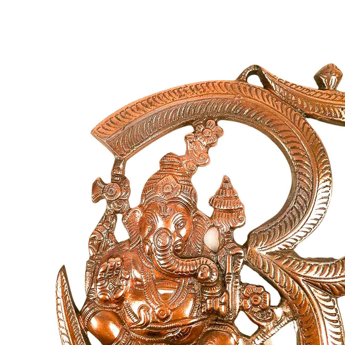 Ganesh Wall Hanging Murti | Ganesha With Om Wall Idol Decor - for Entrance Door | Ganesha Statue Hangings - for Home, Puja, Temple, Religious Decor & Gift - 10 Inch