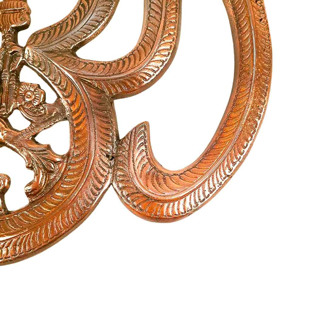 Ganesh Wall Hanging Murti | Ganesha With Om Wall Idol Decor - for Entrance Door | Ganesha Statue Hangings - for Home, Puja, Temple, Religious Decor & Gift - 10 Inch