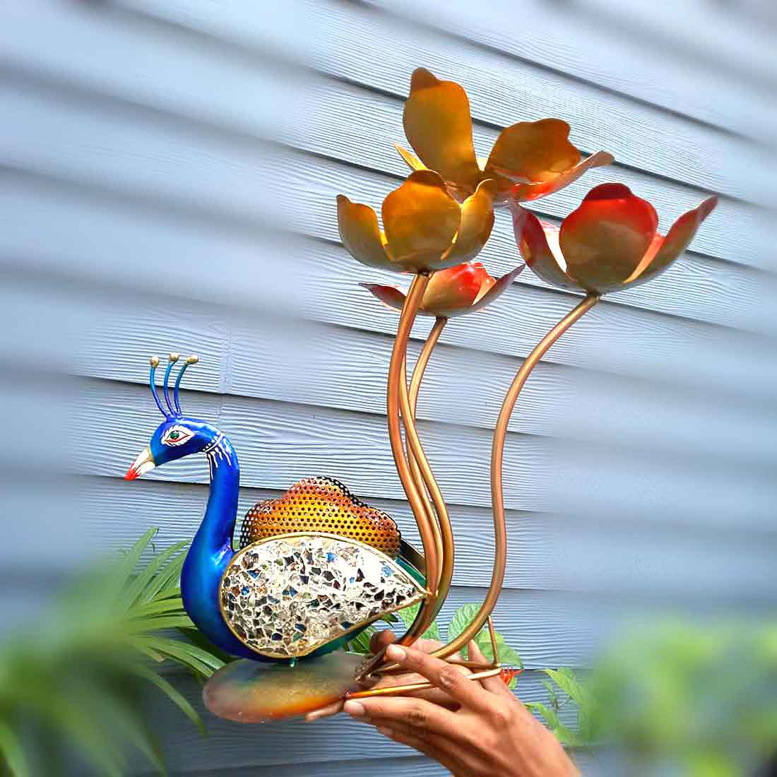 Peacock Showpiece - For Table Decor & Living Room- 18 Inch - ApkaMart