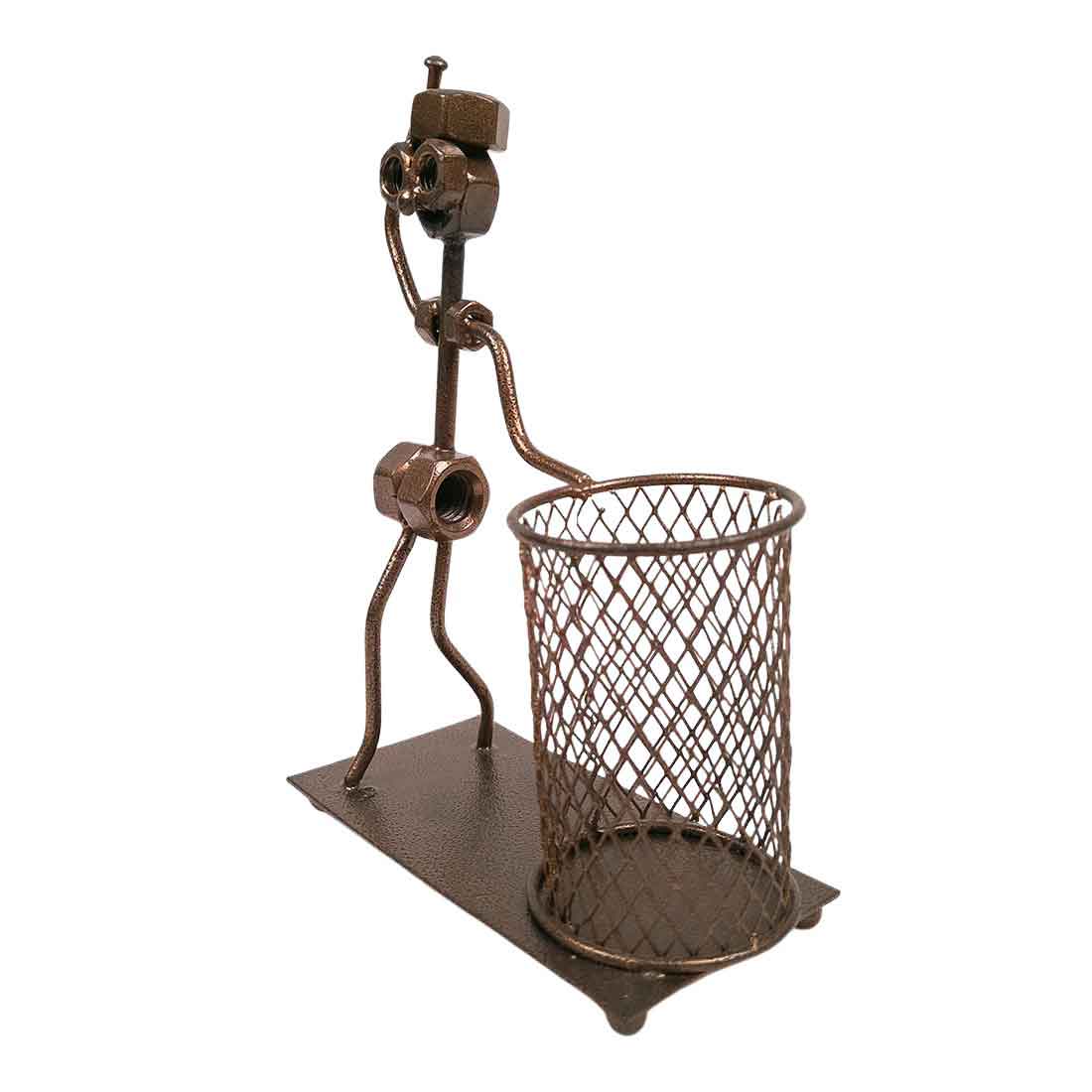 Showpiece Pen Holder | Desk Organizer - Nut-Bolt Design - for Office Desk -7 Inch