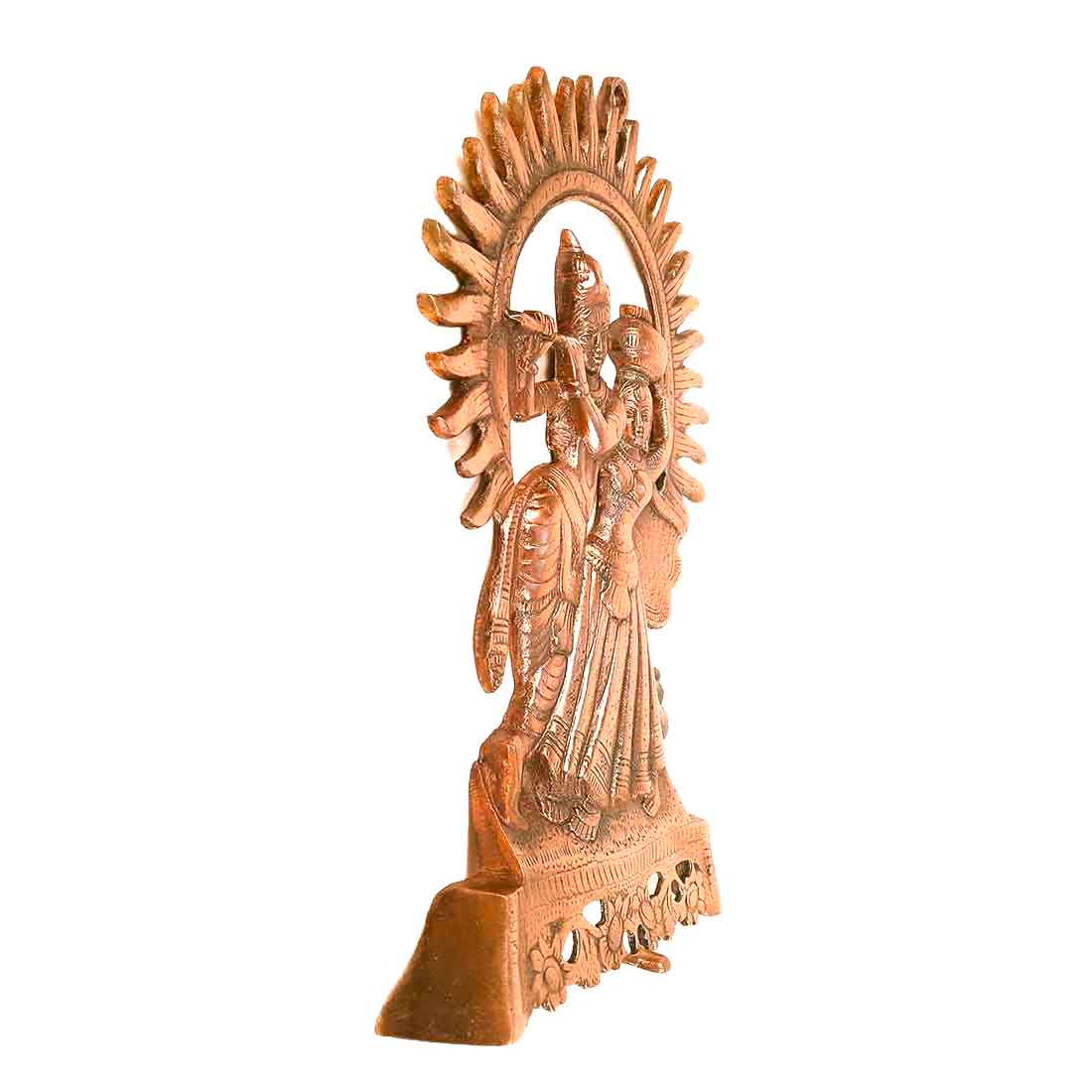 Radha Krishna Murti Wall Hanging | Shri Radhe Krishna Playing Flute Wall Art Statue Idol - for Home, Living Room, Office, Puja , Entrance Decoration & Gifts - 16 Inch