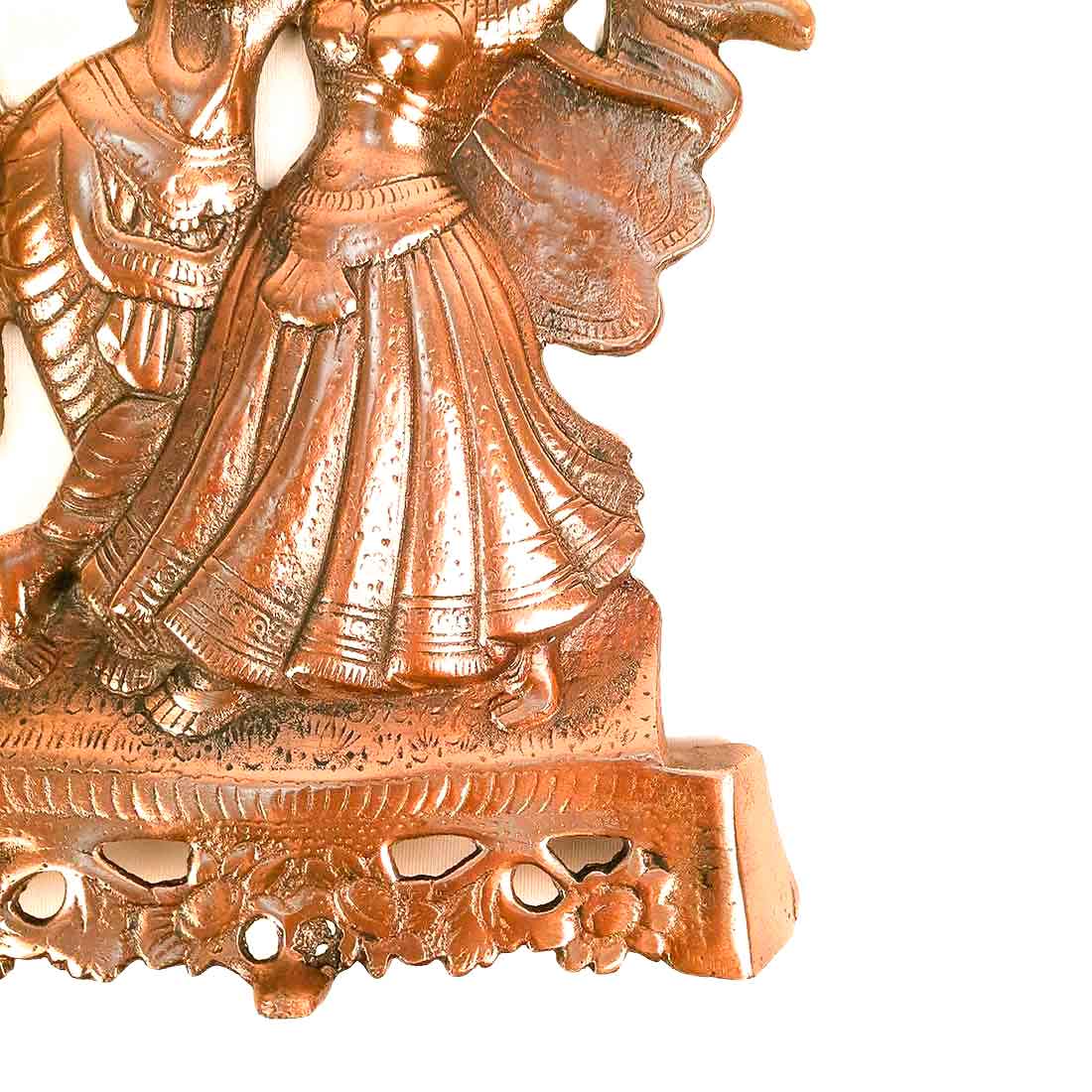 Radha Krishna Murti Wall Hanging | Shri Radhe Krishna Playing Flute Wall Art Statue Idol - for Home, Living Room, Office, Puja , Entrance Decoration & Gifts - 16 Inch
