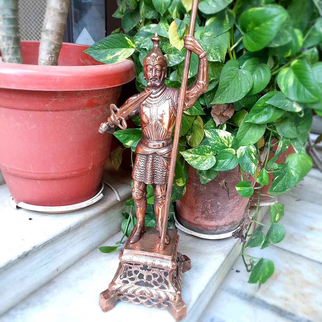 Soldier Figurine | Warrior Statue | Antique Showpieces - For Home, Corner, Living Room, Office, Restaurants Decor - 30 Inch