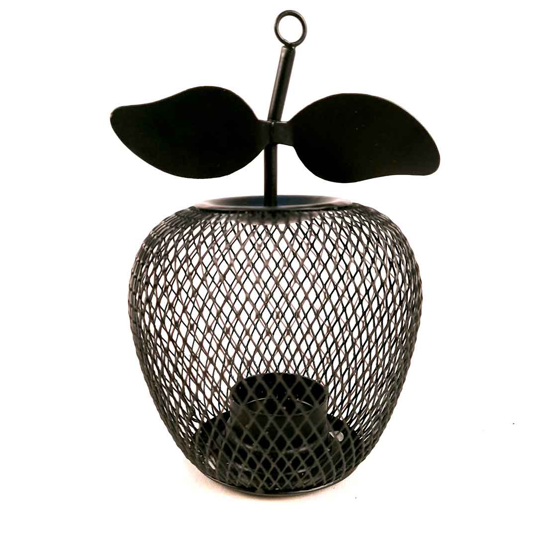 Tea Light Stand | Decorative Candle Holder With One Slots  | Tea Light Candle Stands - Apple Design - For Home, Table, Living Room, Dining room, Bedroom Decor | For Festival Decoration & Gifts - Set of 2