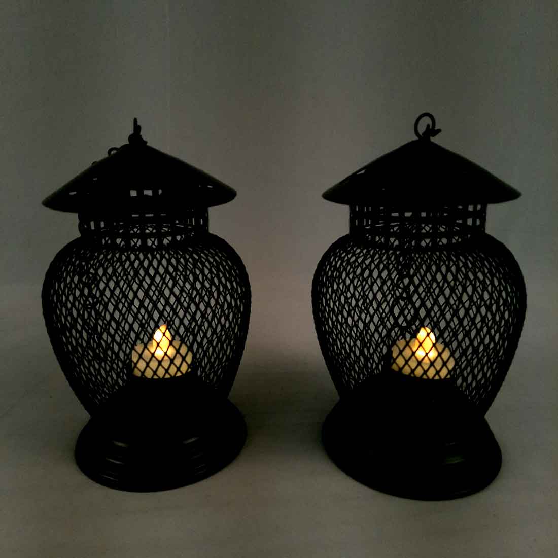 TeaLight Holder Hanging | Candle Holders Stand Wall Mount | Tea Light Candle Stands - Metal - For Home, Table, Living Room, Dining room, Bedroom Decor | For Festival Decoration & Gifts -Set of 2