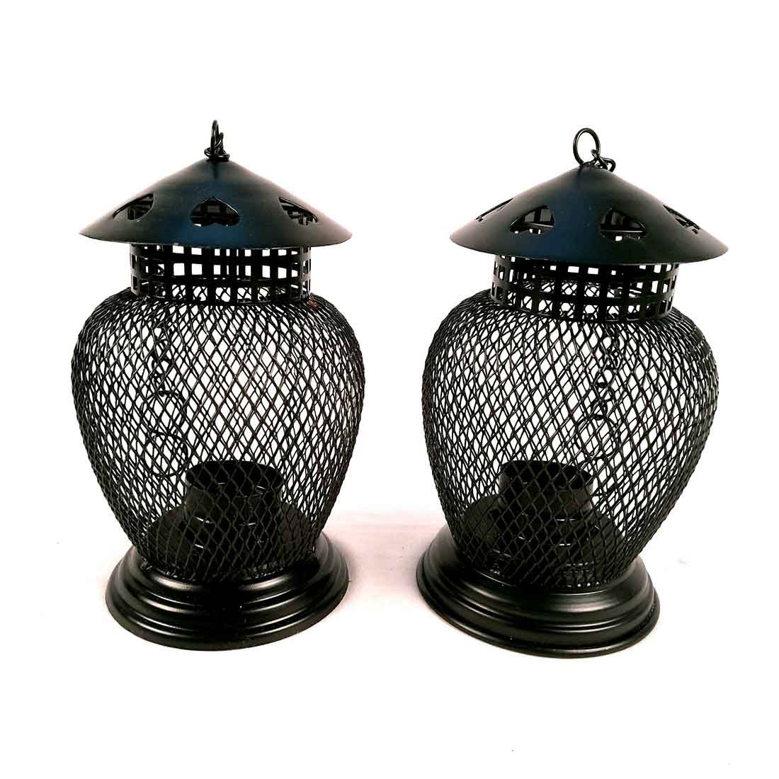 TeaLight Holder Hanging | Candle Holders Stand Wall Mount | Tea Light Candle Stands - Metal - For Home, Table, Living Room, Dining room, Bedroom Decor | For Festival Decoration & Gifts -Set of 2