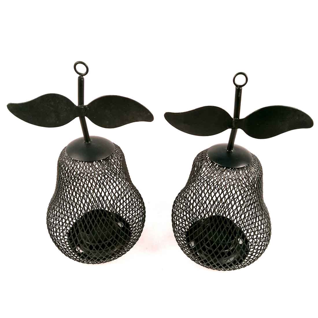 TeaLight Holder Antique | Candle Holders Stand With One Slots | Tea Light Candle Stands - PearDesign - For Home, Table, Living Room, Dining room, Bedroom Decor | For Festival Decoration & Gifts -  Set of 2