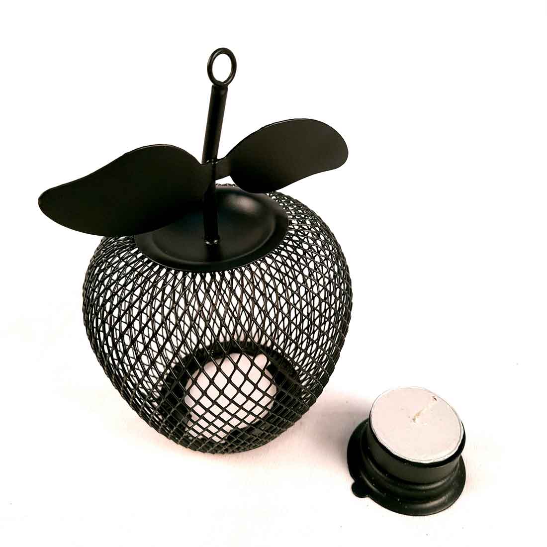 TeaLight Holder | Candle Holders Stand With One Slots | Tea Light Candle Stands - Apple Deisgn - For Home, Table, Living Room, Dining room, Bedroom Decor | For Diwali Decoration & Gifts