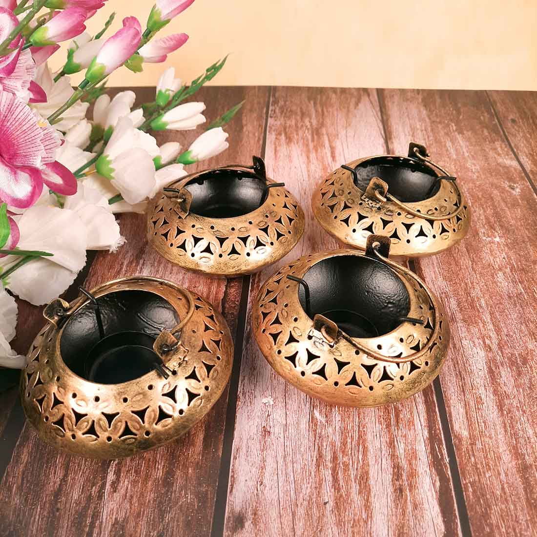 T Light Holder - Apkamart #style_Pack of 4