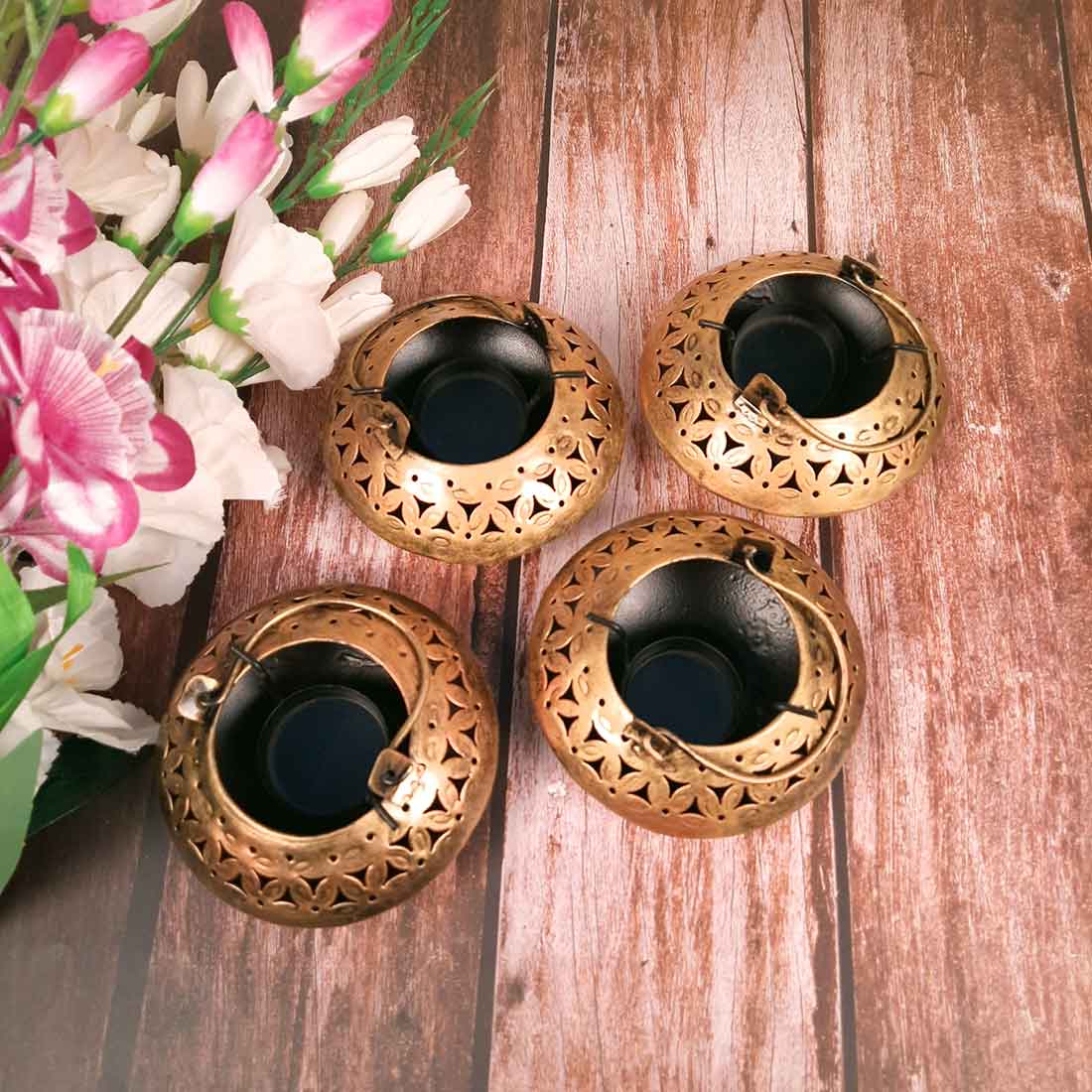 T Light Holder - Apkamart #style_Pack of 4