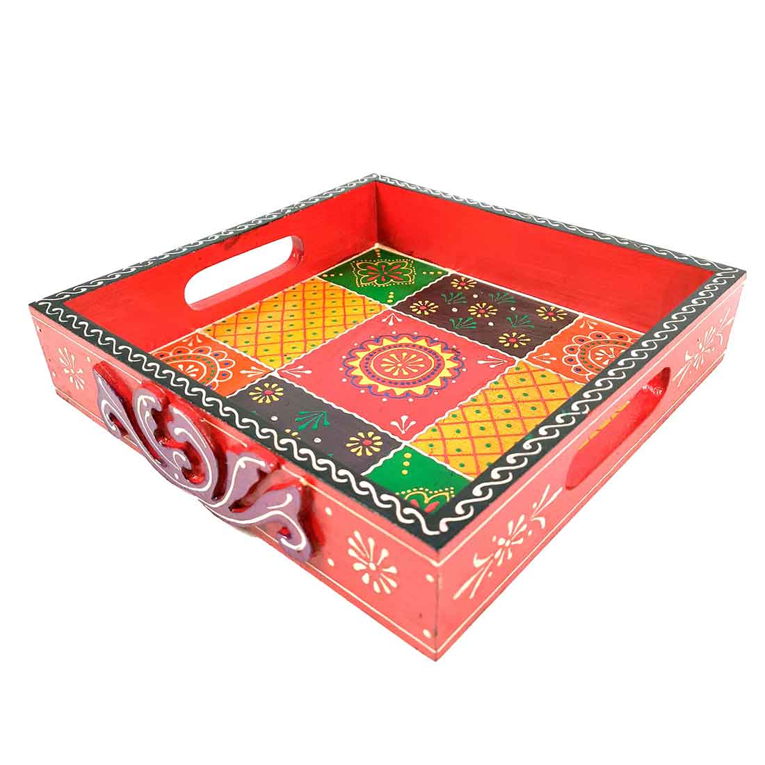 Wooden Serving Tray -10 inch-Apkamart