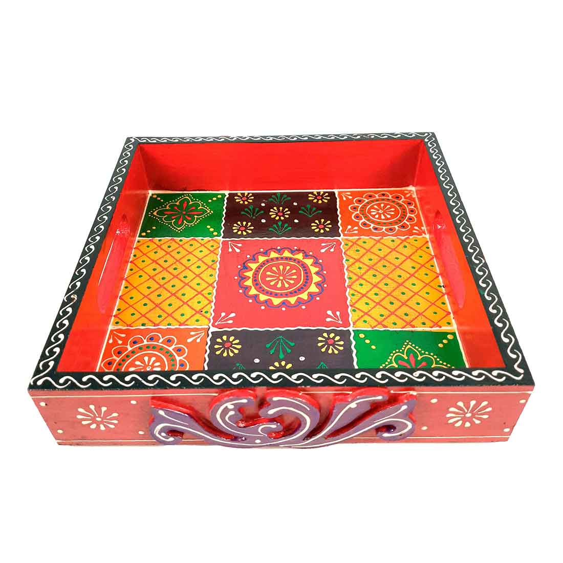 Wooden Serving Tray -10 inch-Apkamart