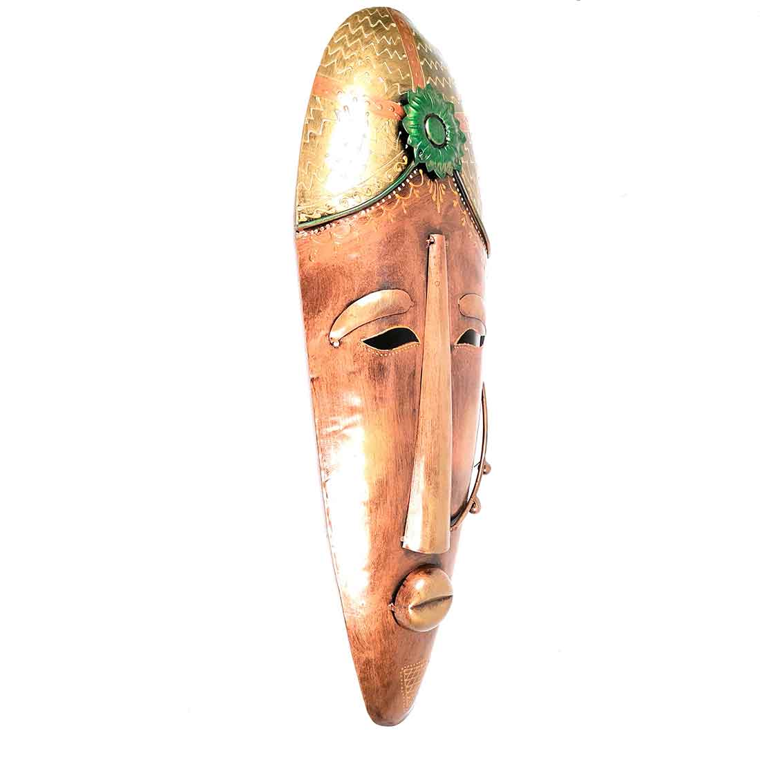 Tribal Women Mask Wall Hanging - 21 Inch - Apkamart