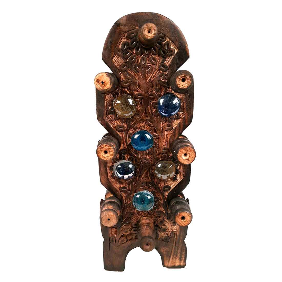 Wooden Bangle Stand | Jewelry Organizer - for Bangles & Dressing table - 6 Rod -11 Inch