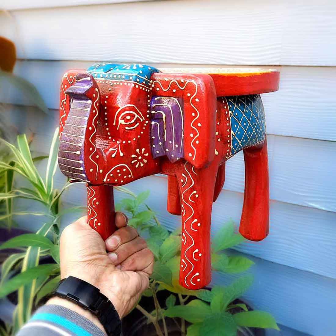 Antique Elephant Showpiece - For Table Decor & Living Room Decor - 8 Inch