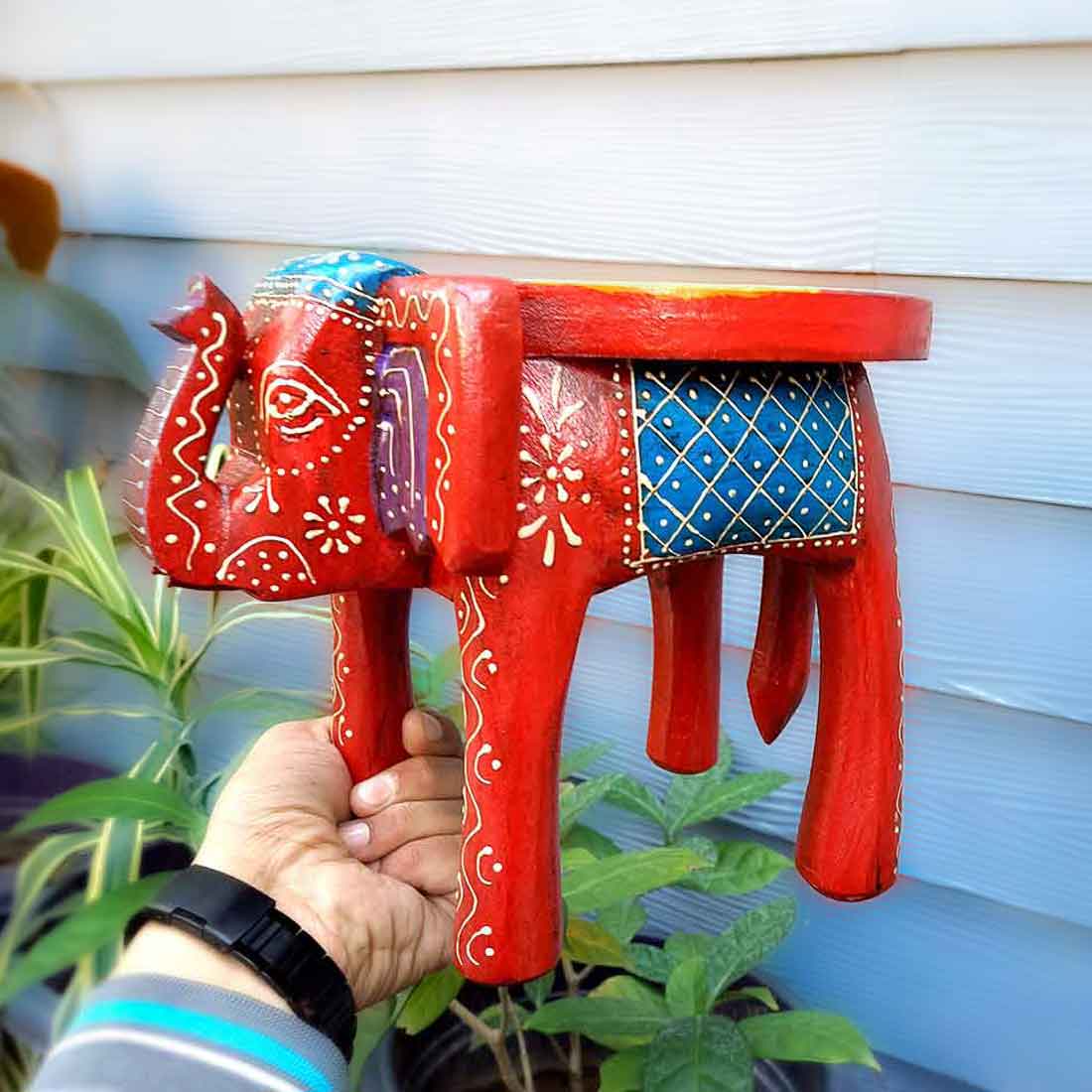 Antique Elephant Showpiece - For Table Decor & Living Room Decor - 8 Inch