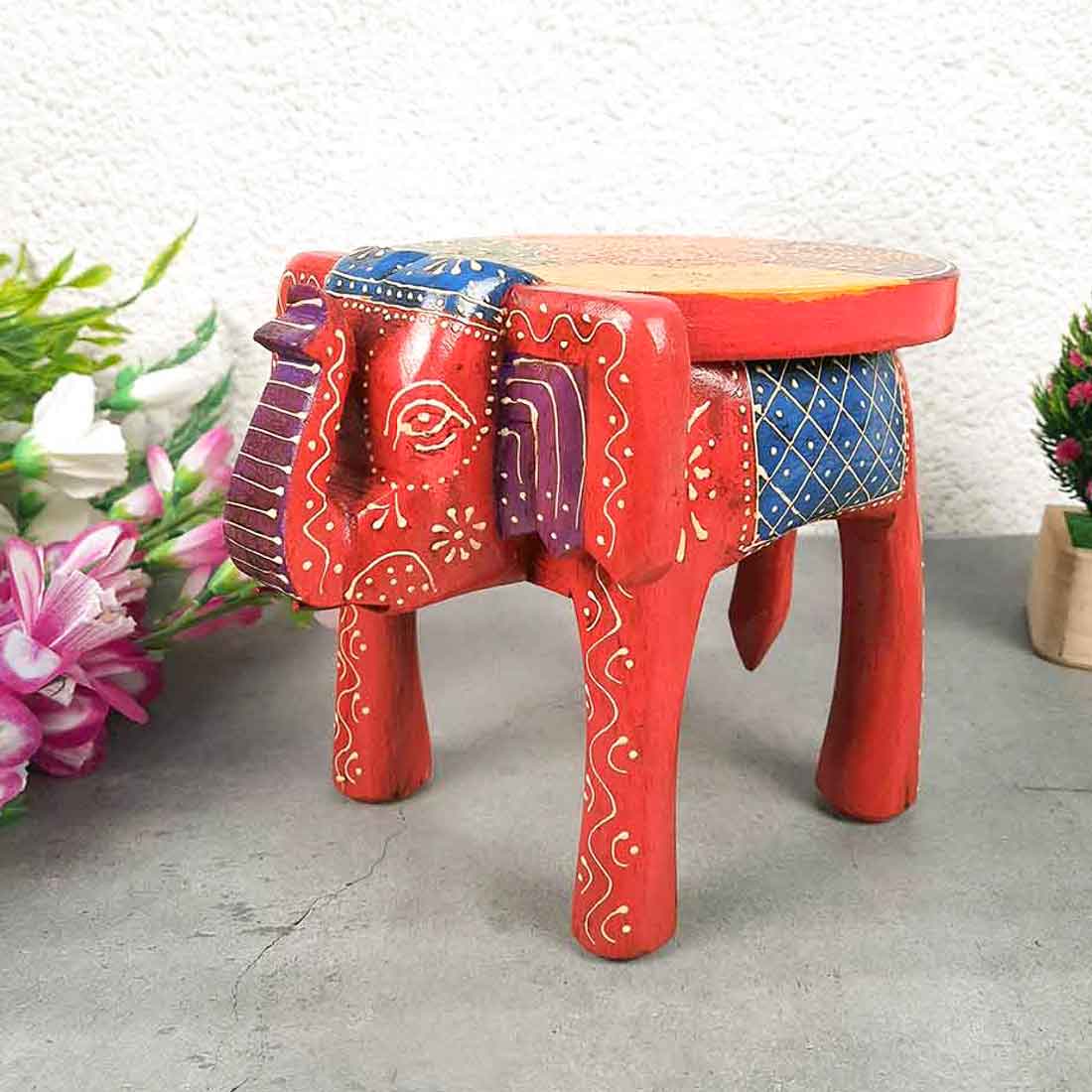 Antique Elephant Showpiece - For Table Decor & Living Room Decor - 8 Inch