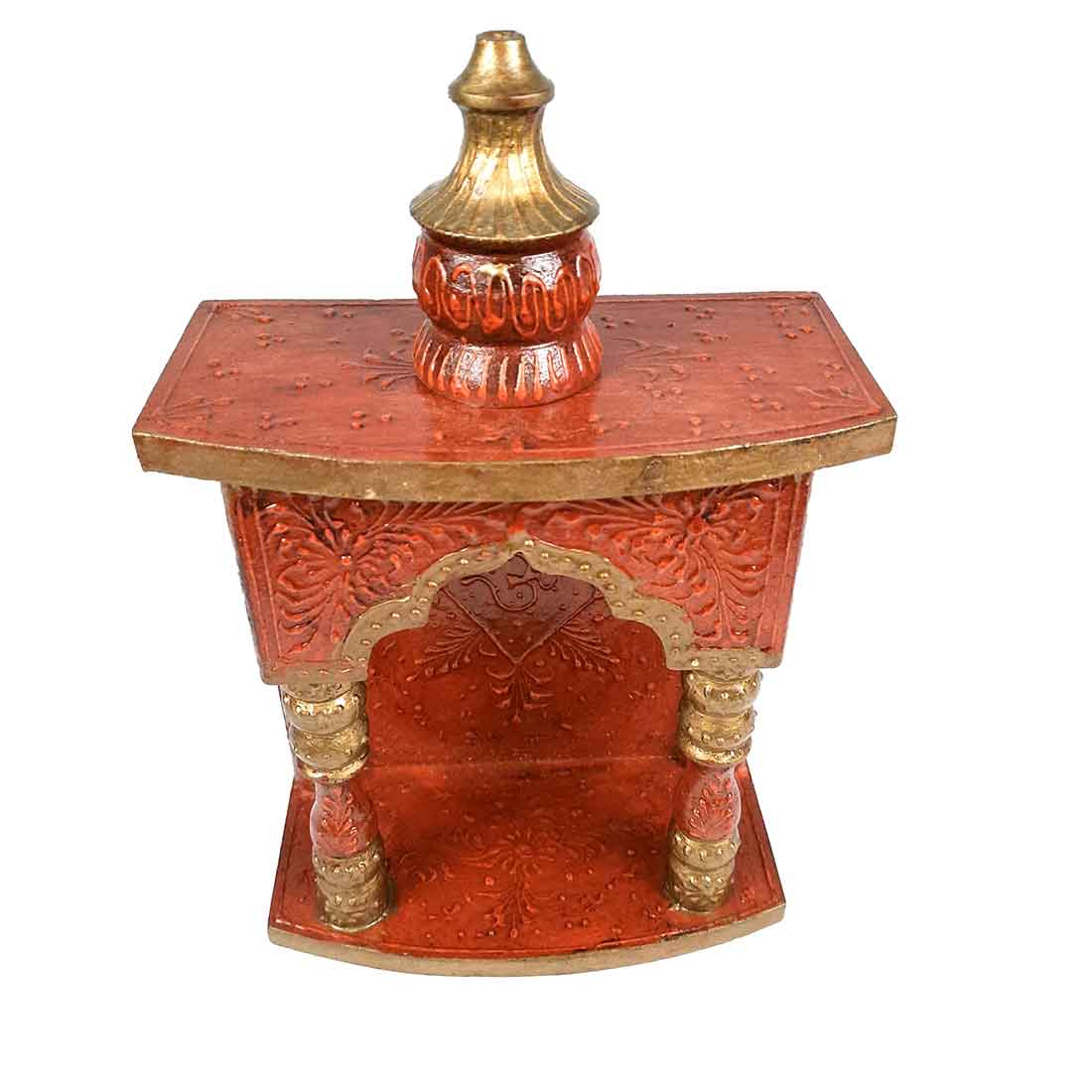 Home Temple for Worship | Puja Mandir Wooden |  Pooja Stand / Unit Wall Hanging With Detachable Gumbad – For Home, Ghar, Office & Shop  - 11 Inch