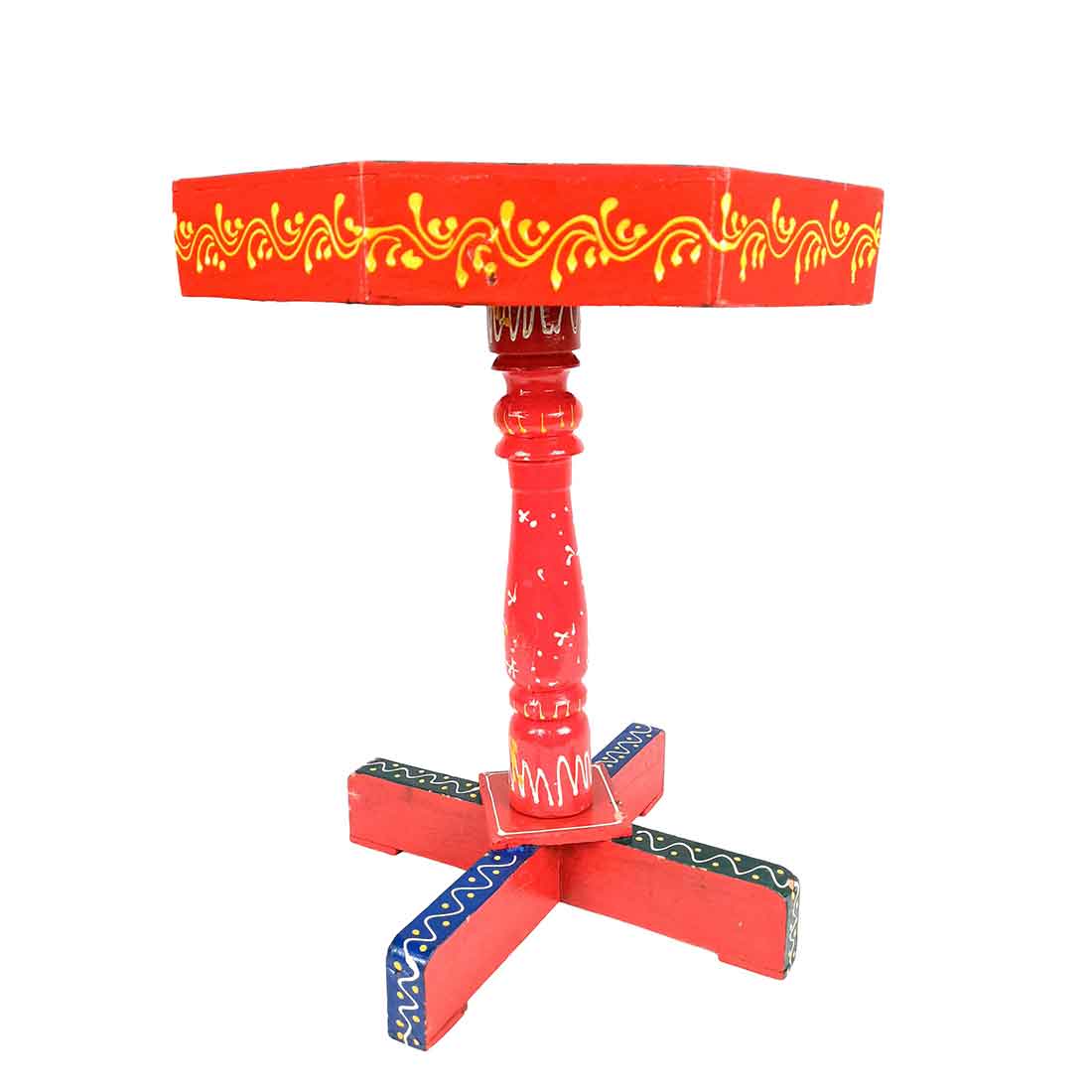 Side Table | Wooden End Tables Cum Stool - for Keeping Lamp, Vases & Plants | Small Stools - for Sitting, Bedside, Home Decor, Corners, Sofa Side Stool, Office & Gifts - 15 Inch