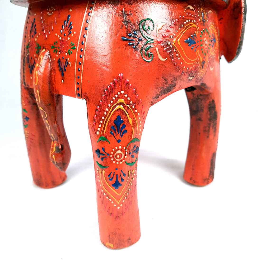 Elephant Showpiece - Stool Design | Elephant Table Showpiece - For Placing Small Pots & Tea Lights - For Home, Living Room Decor & Gifts - 8 Inch - Apkamart #Style_Design 2