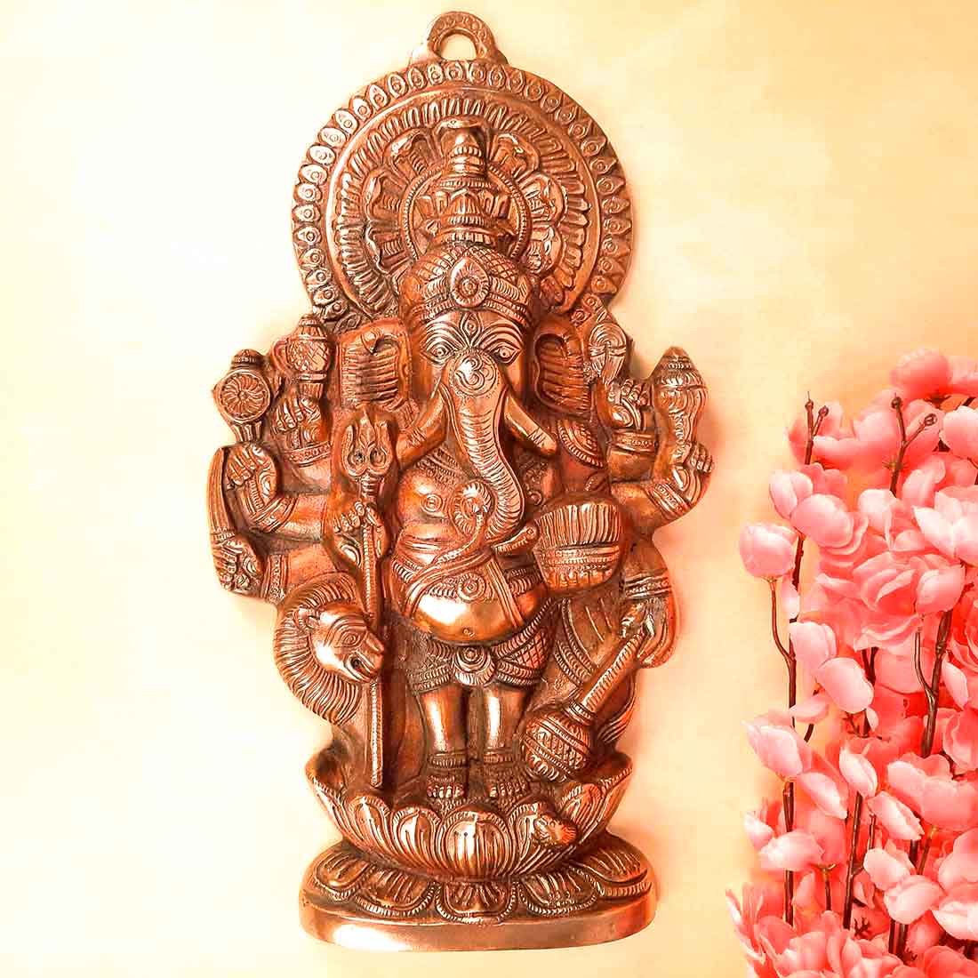 Lord Ganesh Wall Hanging - Metal Wall Art - 16 Inch - ApkaMart