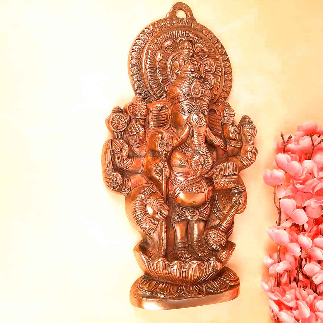 Lord Ganesh Wall Hanging - Metal Wall Art - 16 Inch - ApkaMart