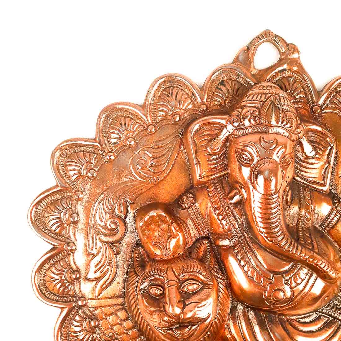 Lord Ganesh Wall Hanging - For Puja, Grah Pravesh & Home Decor - 11 Inch - ApkaMart