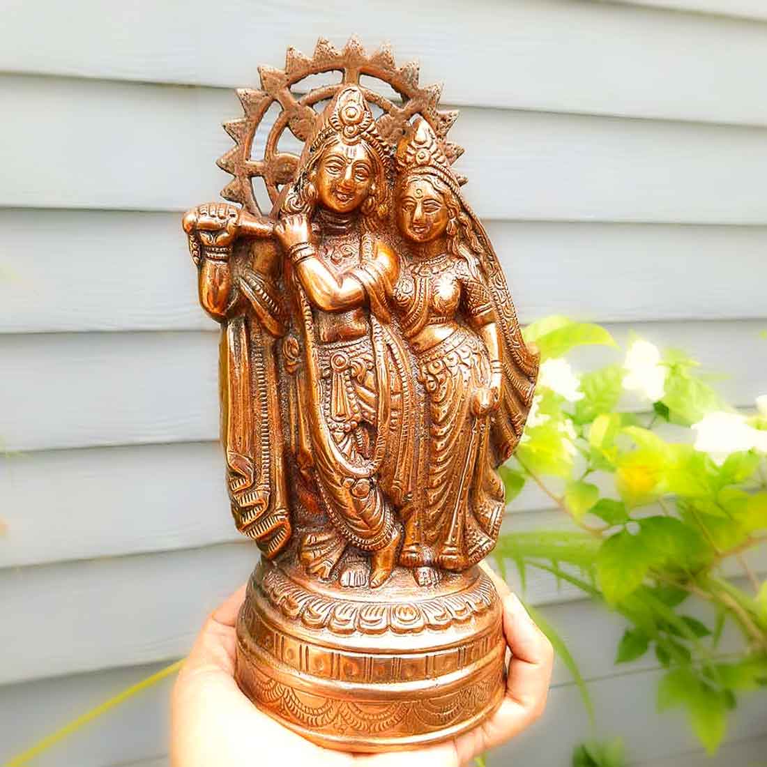 Radha Krishna - For Pooja & Home Decor - 9 Inch - ApkaMart