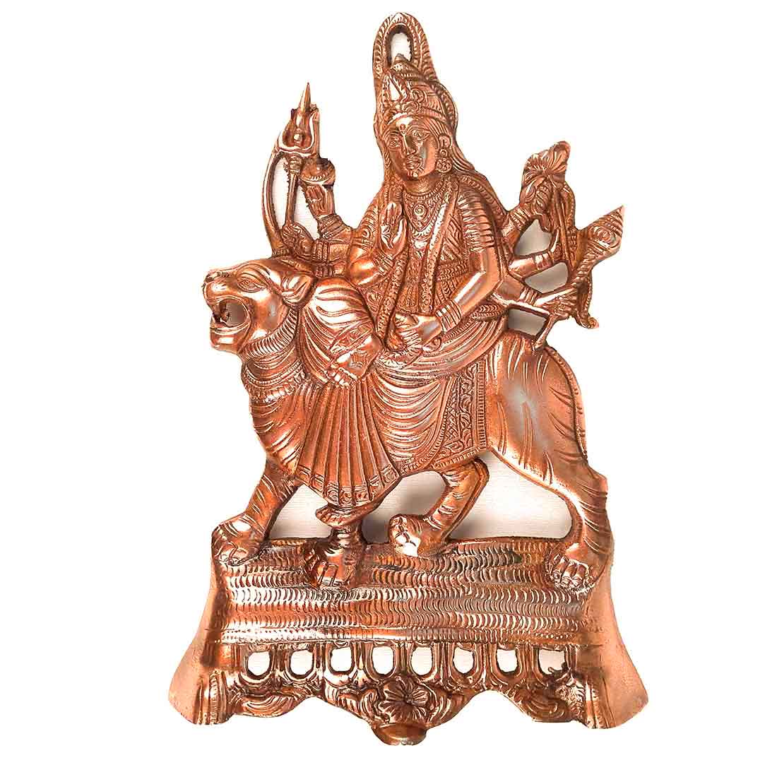 Durga Maa Wall Hanging - Metal Wall Decor - 11 Inch - ApkaMart