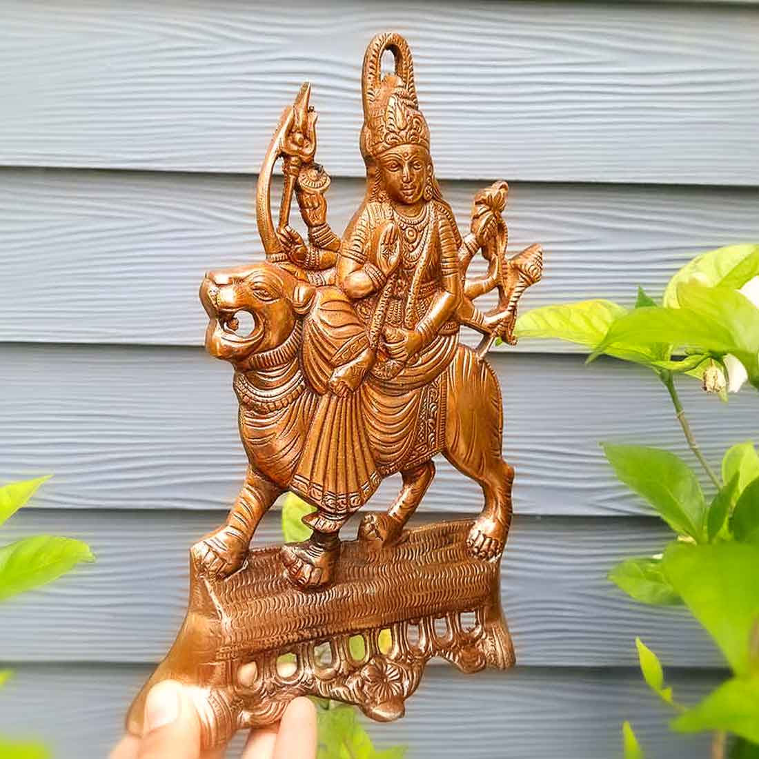 Durga Maa Wall Hanging - Metal Wall Decor - 11 Inch - ApkaMart