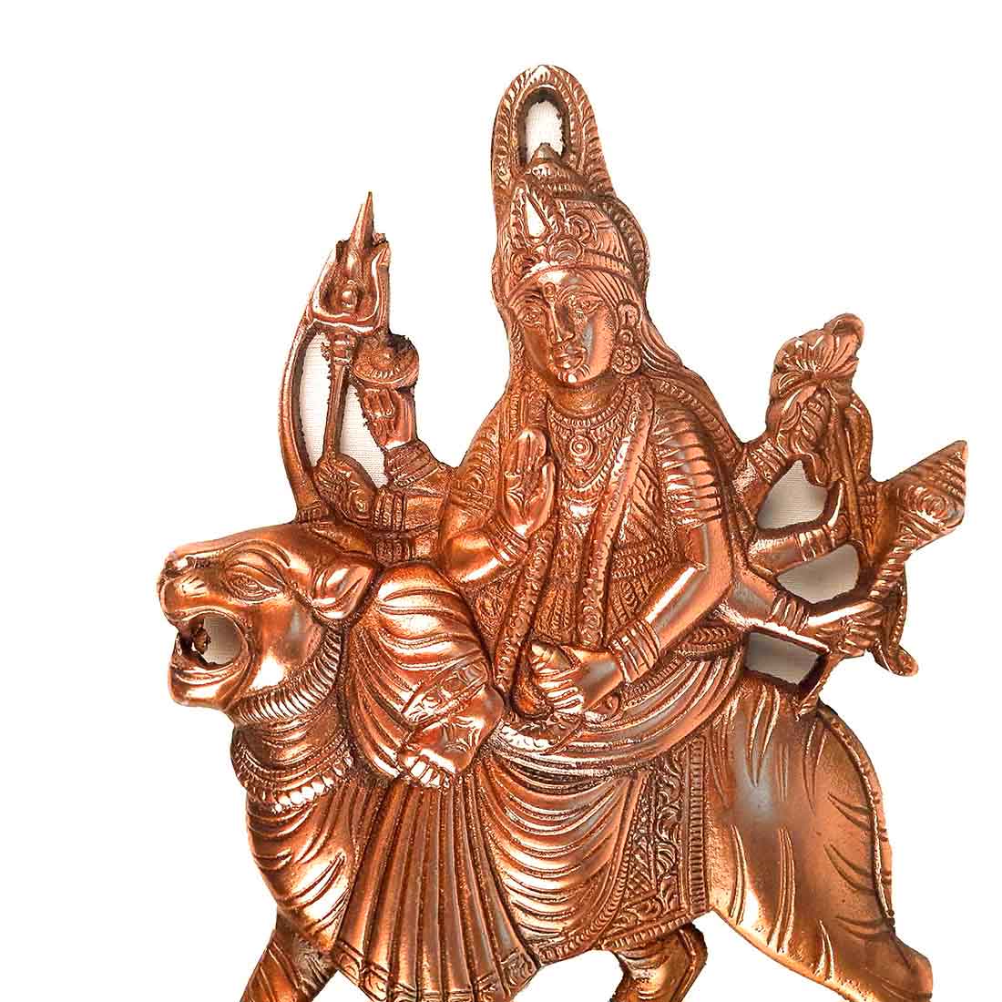 Durga Maa Wall Hanging - Metal Wall Decor - 11 Inch - ApkaMart