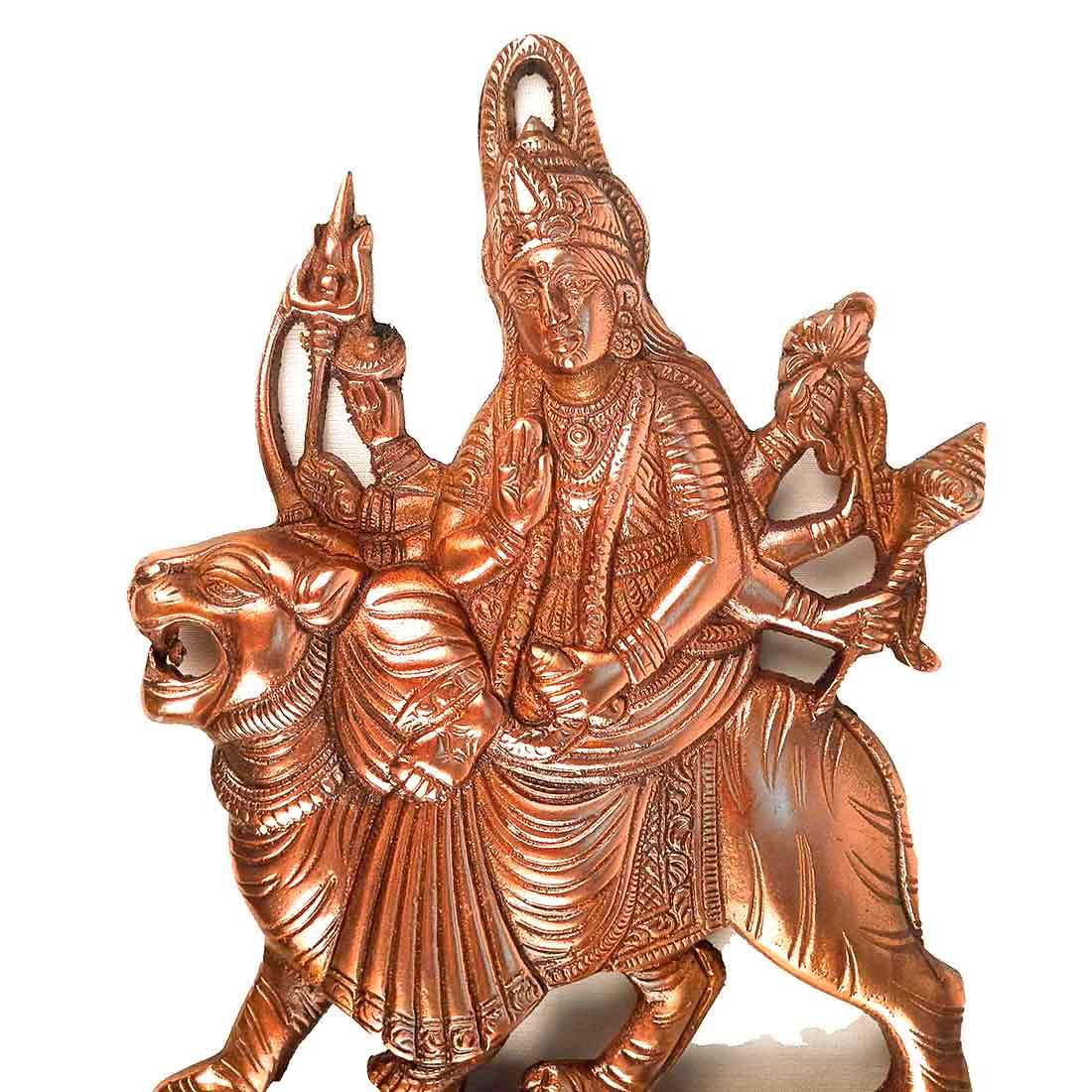 Durga Maa Wall Hanging - Metal Wall Decor - 11 Inch - ApkaMart