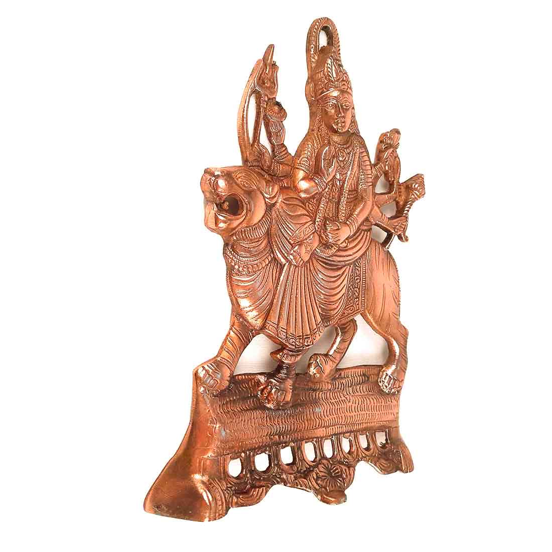 Durga Maa Wall Hanging - Metal Wall Decor - 11 Inch - ApkaMart