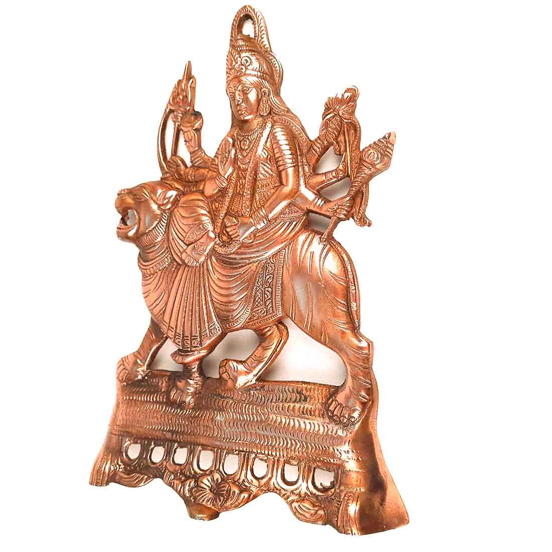 Durga Maa Wall Hanging - Metal Wall Decor - 11 Inch - ApkaMart