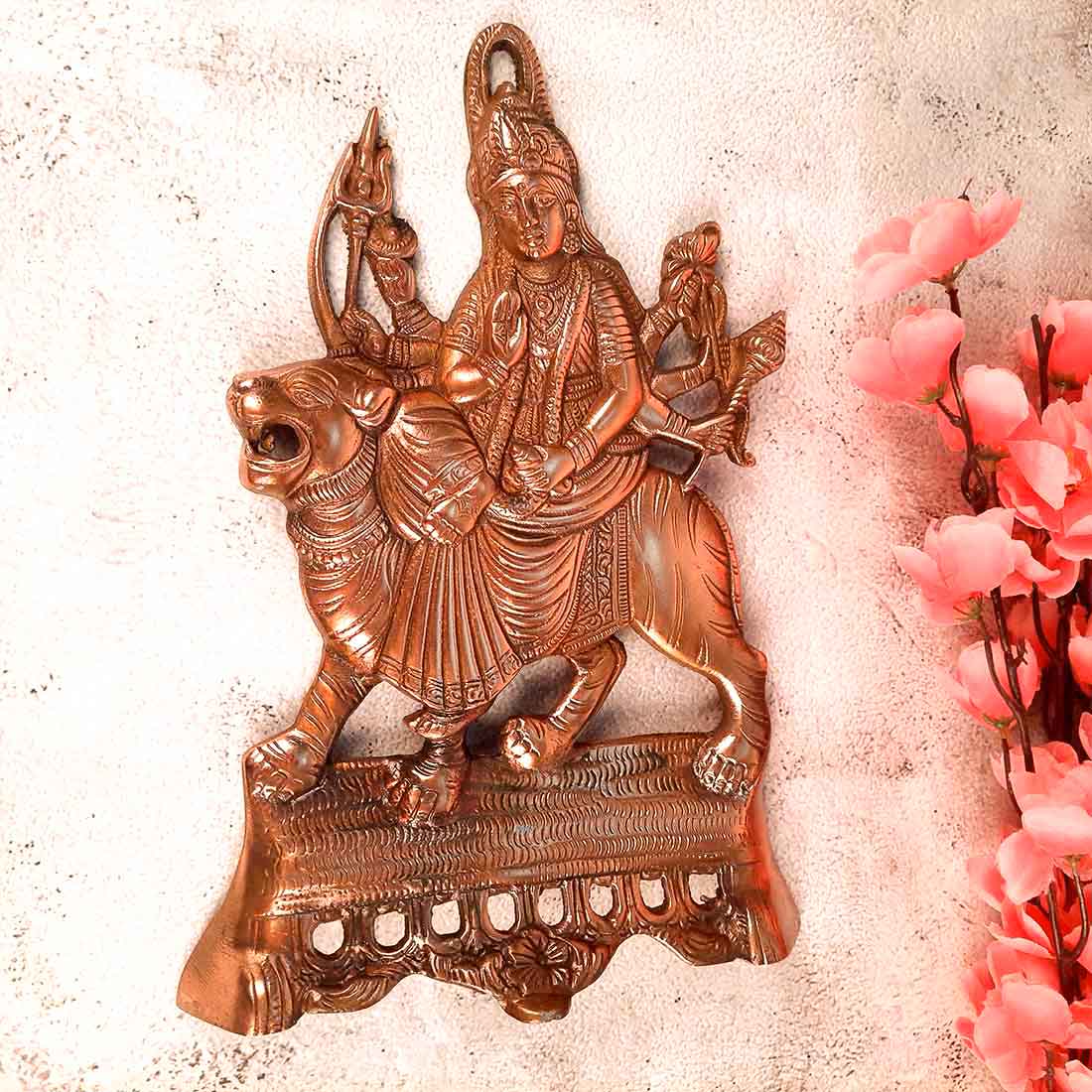 Durga Maa Wall Hanging - Metal Wall Decor - 11 Inch - ApkaMart