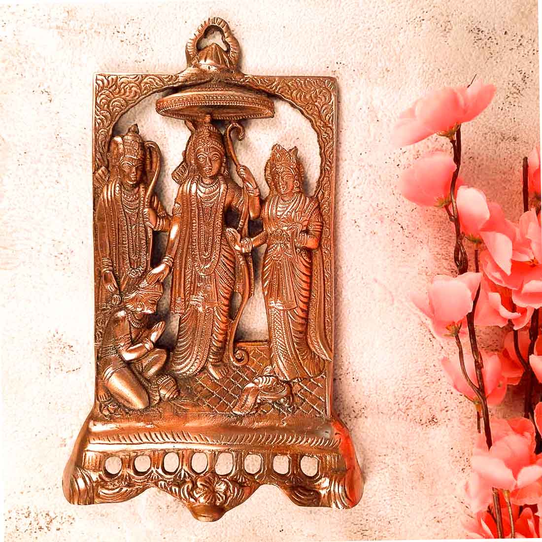 Ram Darbar Wall Hanging - Metal Wall Decor - 10 Inch - ApkaMart